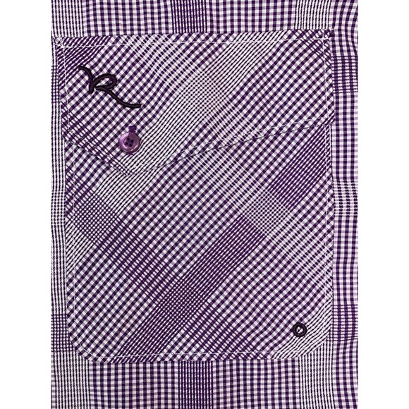 Rocawear Mens Button Up Shirt Size 4x Purple striped RN106374 Authentic - Picture 3 of 14